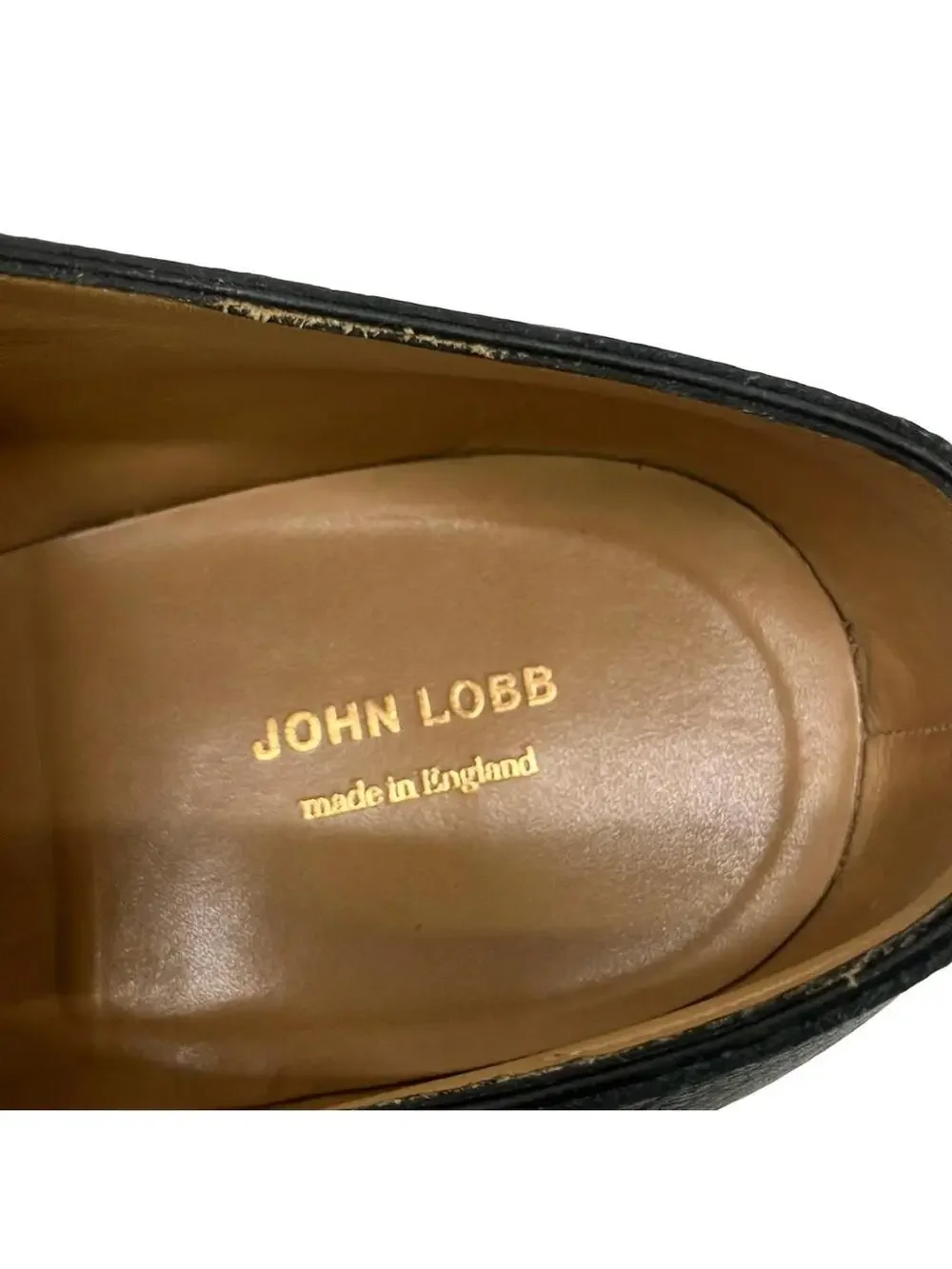Johnlobb Black Leather Men's Shoes #295504J71B